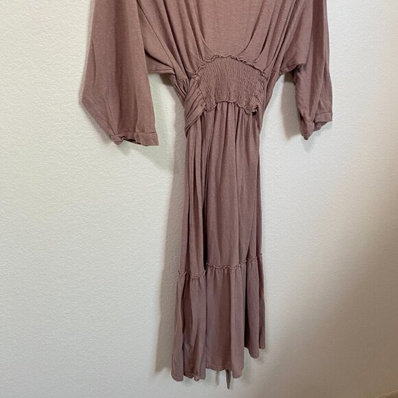 Free People Beach Garcia Midi Dress Low Scoop Back Pink Size Small Mauve… - Picture 4 of 11